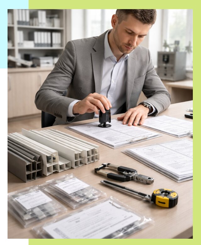 Сертификация ПВХ продукции в Железногорске от 8786 р., Алешин-Жлр