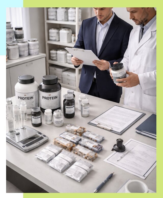 Сертификация спортивного питания в Железногорске от 15506 р., Алешин-Жлр