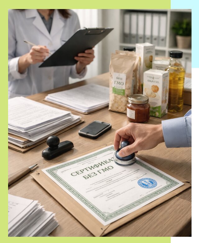 Получение сертификата Без ГМО для продукции в Железногорске